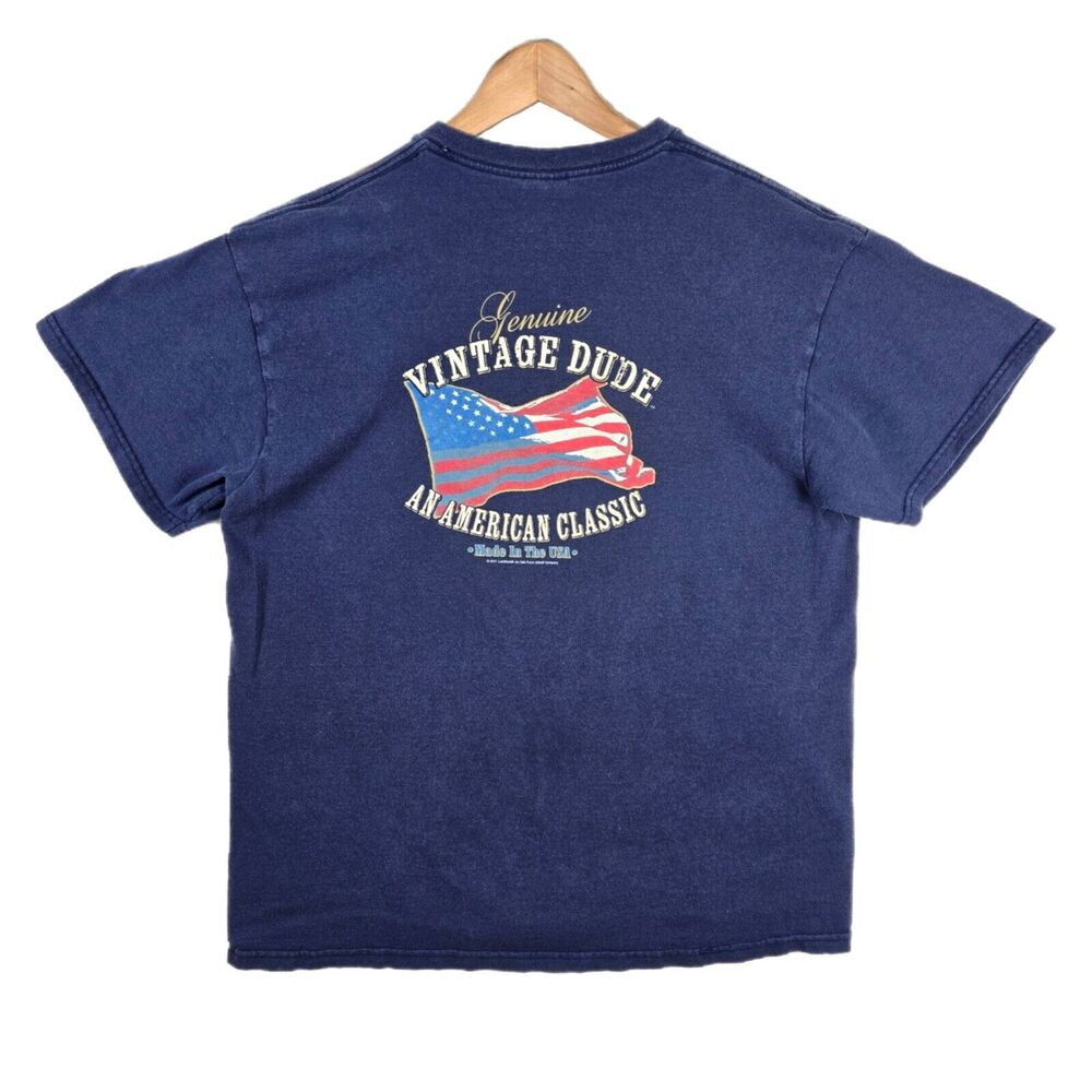Genuine Vintage Dude T Shirt An American Classic Made USA Size Large